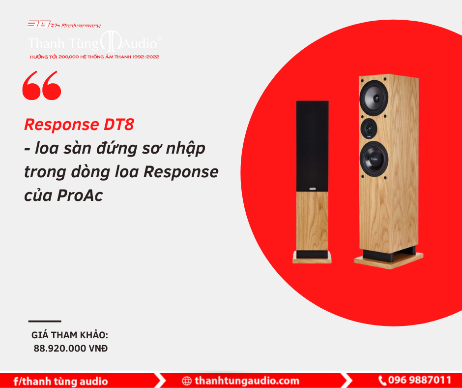 Response DT8- mẫu loa sàn đứng sơ nhập trong dòng loa Response của ProAc